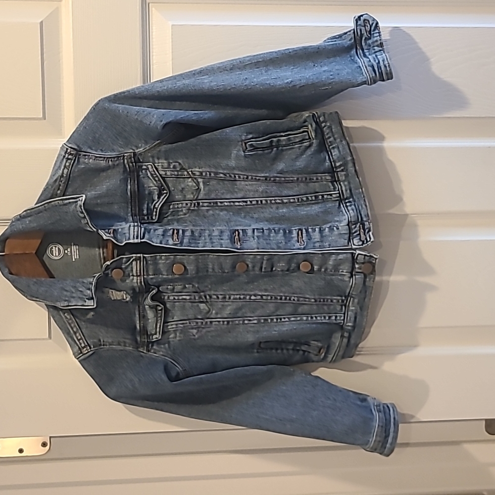 Wonder Nation Girls Distressed Jean Jacket